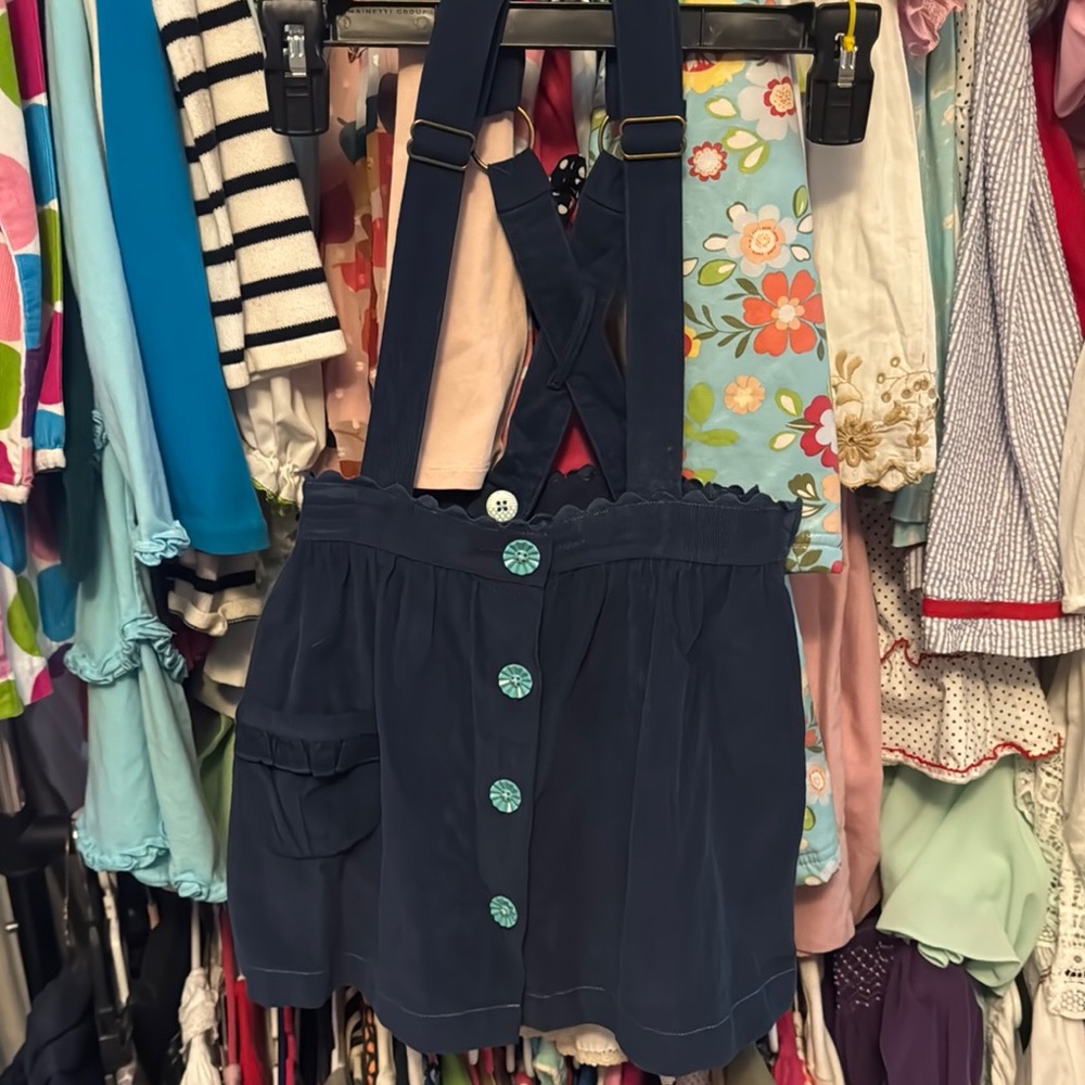 Matilda Jane Navy Skirt with Teal Accents